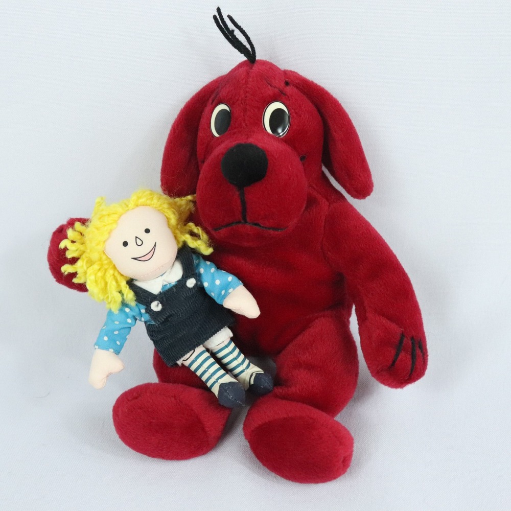 VTG 1997 Scholastic Side Kicks Clifford the Big Red Dog Emily Elizabeth Plush